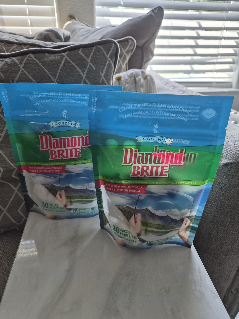 Diamond Brite Eco-Friendly Dishwasher Detergent Packs in Blue/Green